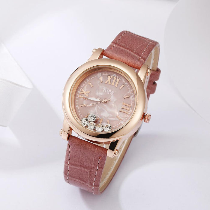 Fashion Women Wristwatch Leather Band Quartz Casual Clock LLZ20810