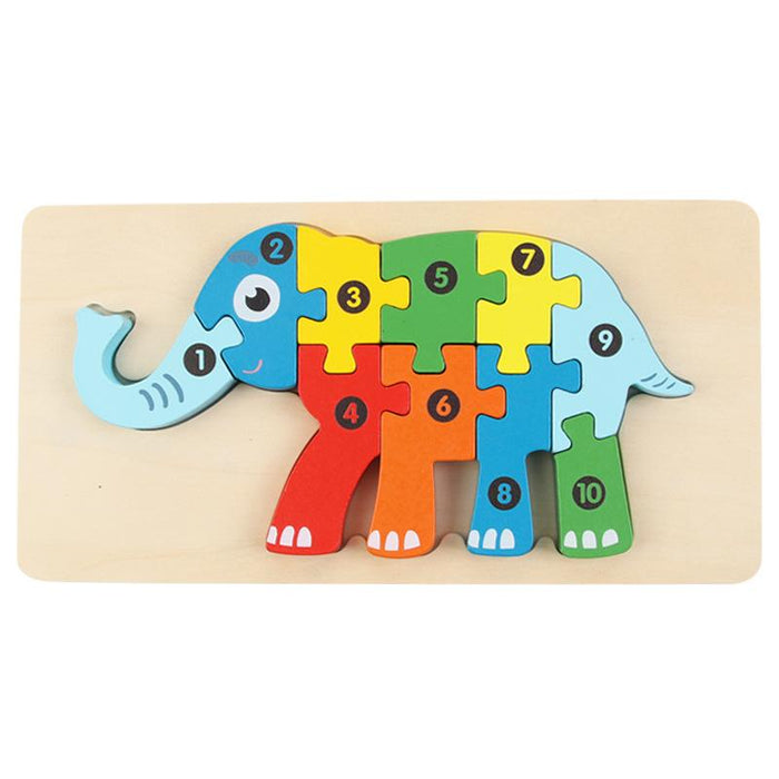 Wooden Early Childhood Education Three-dimensional Puzzle Building Block Toy