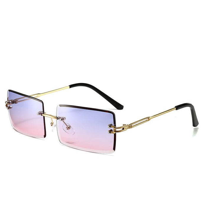 Frameless trimming Sunglasses square Sunglasses