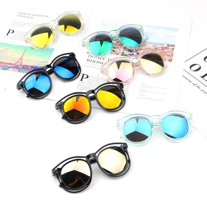 Children's Sunglasses double frame hollowed out colourful