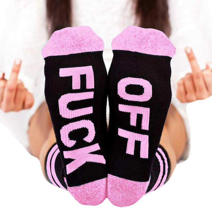 Mid tube socks men and women sole alphabet socks