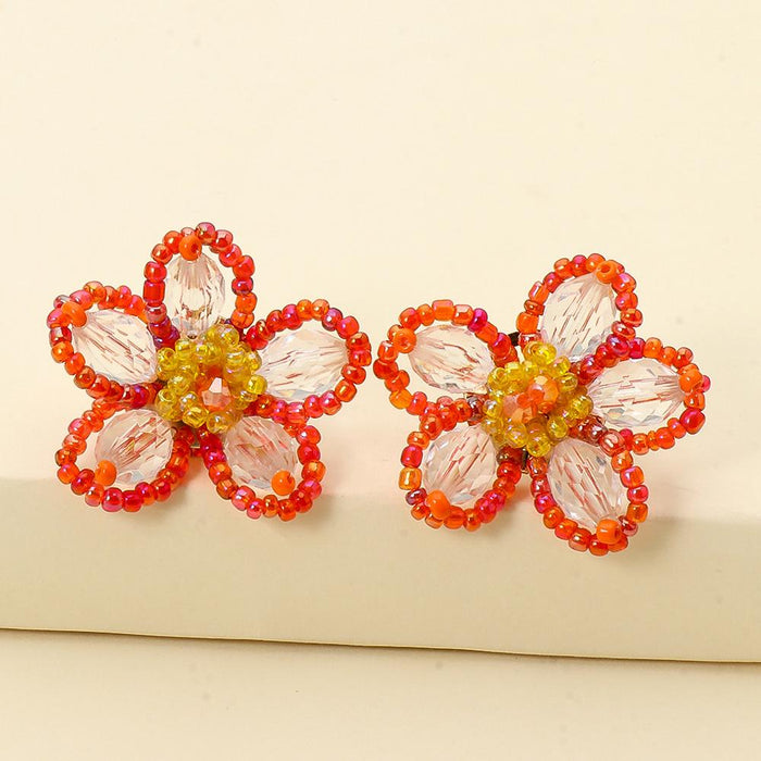 New Rose Flower Female Earrings Accessories