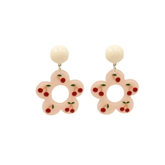 New Fresh and Cute Summer Cherry Earrings Women's Stud Earrings