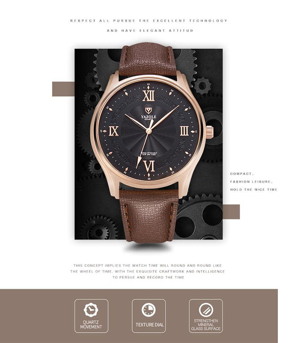 YAZOLE Watches Top Brand Luxury Male Clock Business Unique Gentlemen Designer