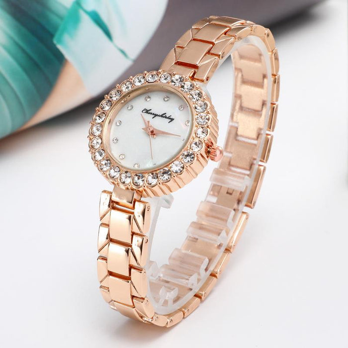 New Stainless Steel Women Wristwatch Quartz Fashion Casual Clock LLZ2222