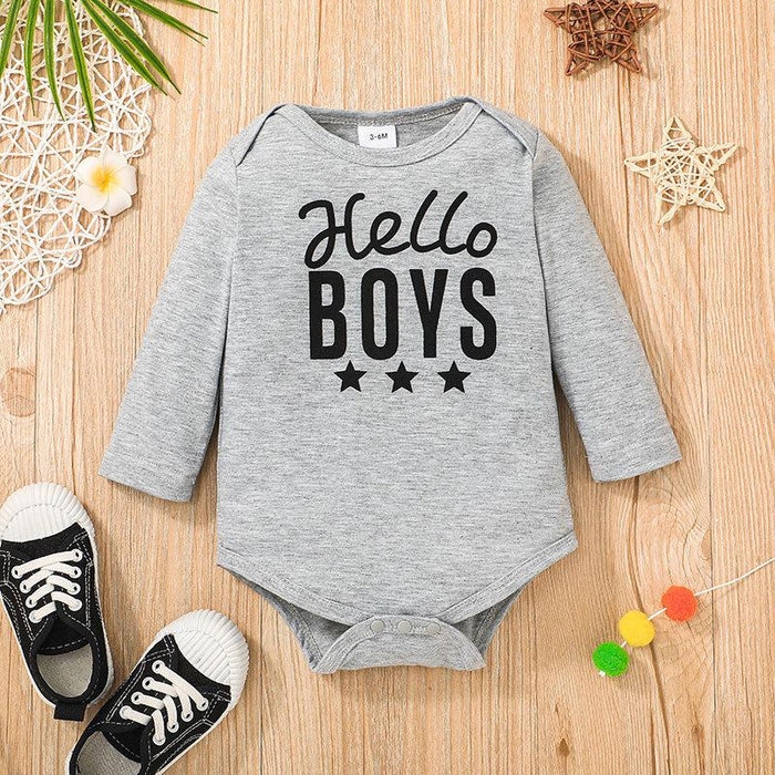 Casual Newborn Baby Boys' Letter Romper