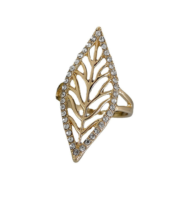 Bohemian Creative Hollowed Out Leaf Personalized Ring