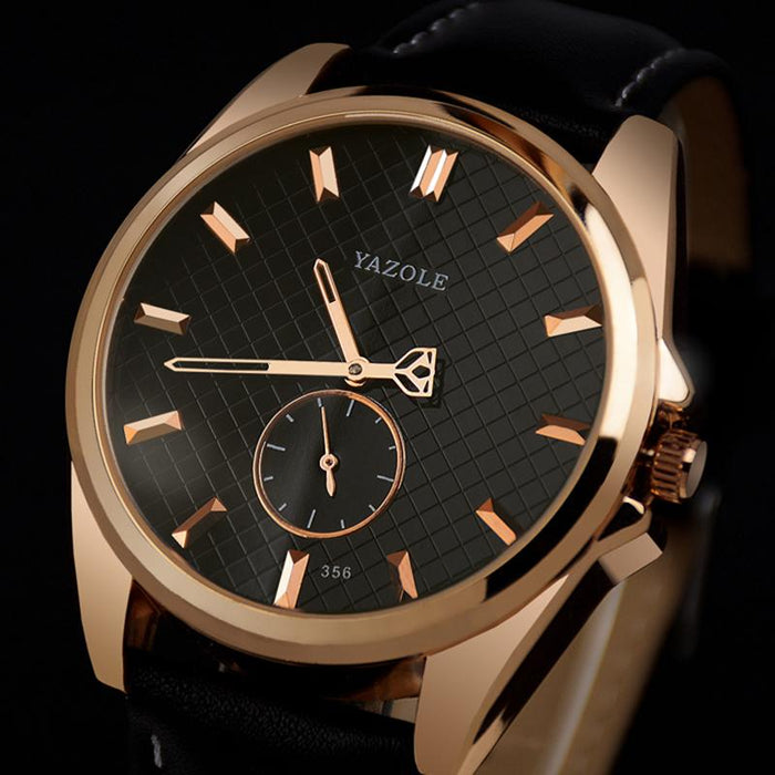 Yazole Business Small Seconds Brand Men's Watch Unique Leisure Fashion Leather Watches