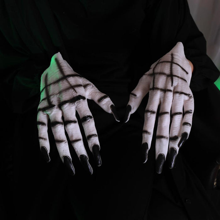 Halloween Costume Party Dress Up Women's Horror White Ghost Gloves