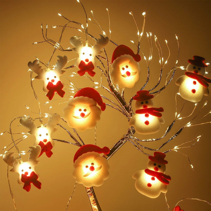 LED Snowman Christmas Tree LED Garland String Light