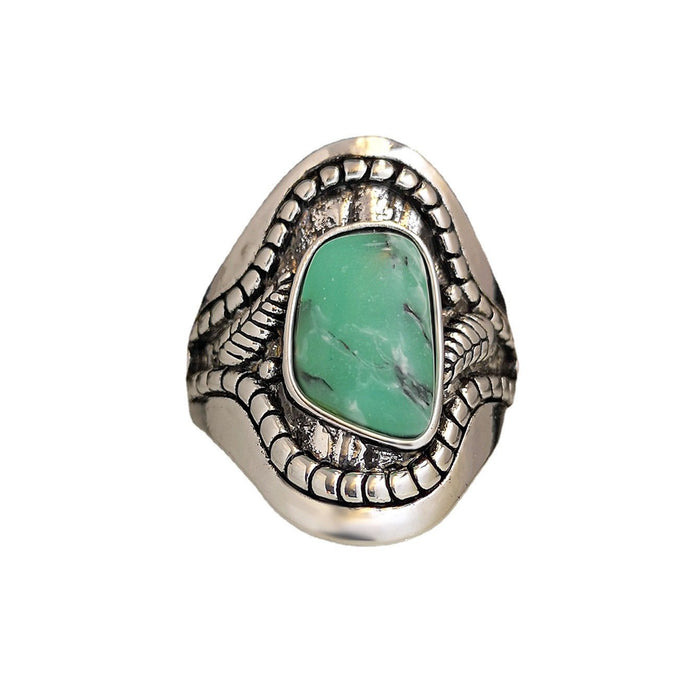 Creative Leaves Marble Turquoise Ring