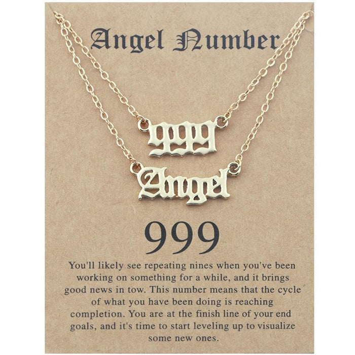 Angel Number Set Card Necklace