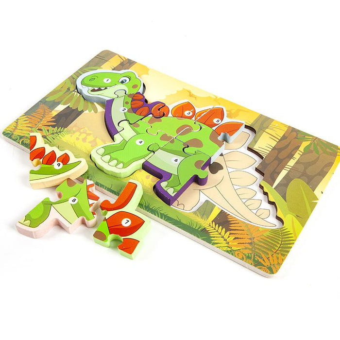 Wooden puzzle board toy for early childhood education