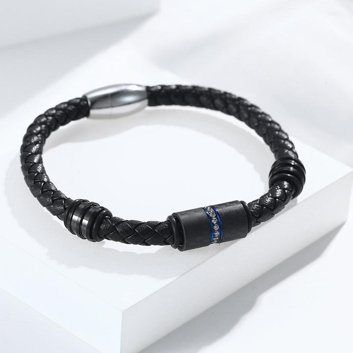 Fashion Men's Carbon Fiber Titanium Steel Bracelet Jewelry