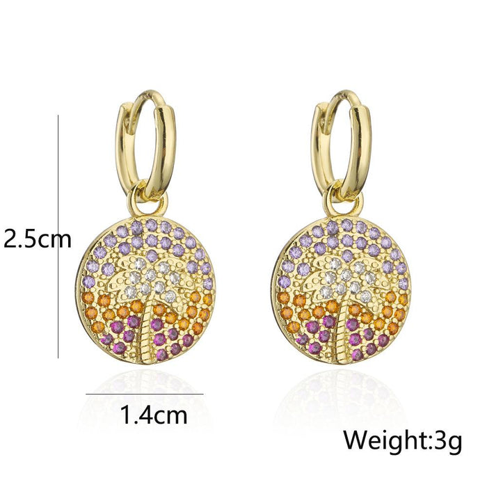 New Fashion Coconut Tree Beach Resort Women's Earrings Accessories