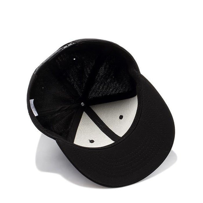 Black Breathable Simple Baseball Cap Solid colour Flat Brim Cap