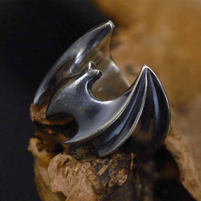 Bat Pattern Domineering Exaggerated Male Ring Adjustable Opening Jewelry