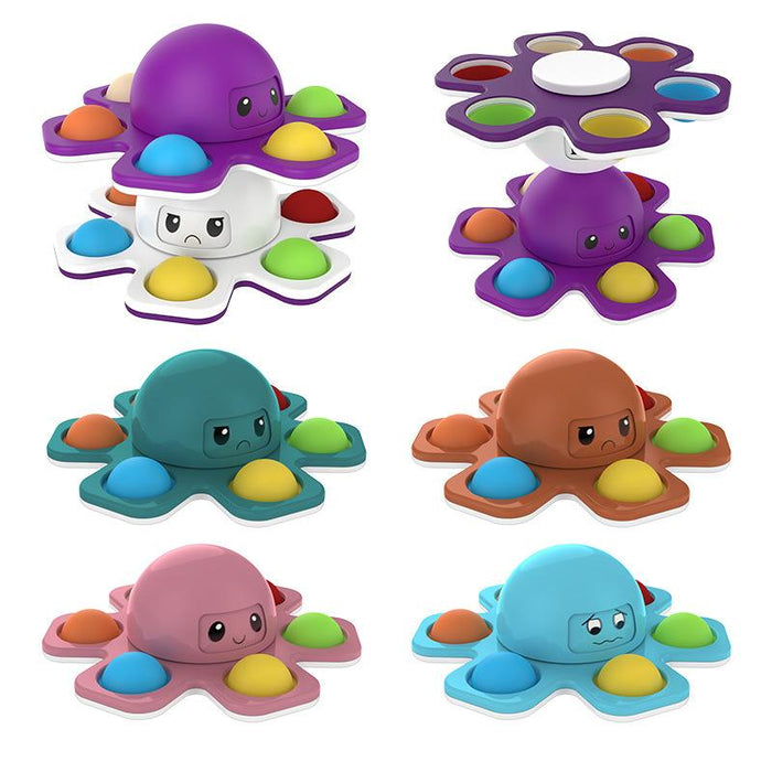 Face-changing Octopus Bubble Music Octopus Spinning Decompression Toy