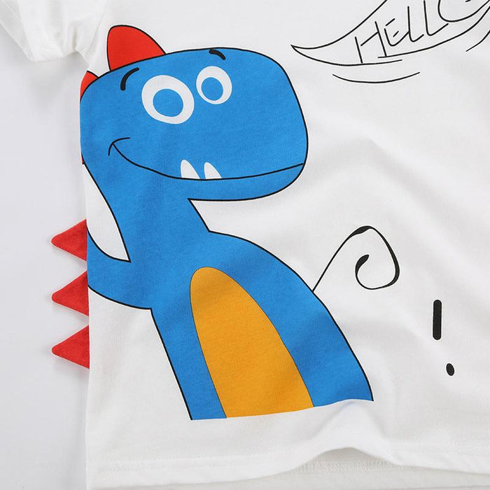 Dinosaur half sleeve children's wear