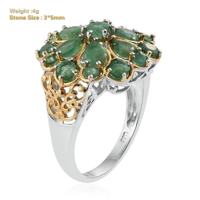 Fashion Gold colour Green  Zircon Rings