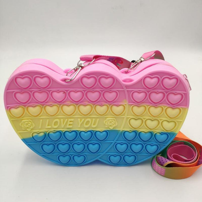 Silicone coin purse bag toy simple dimple anti-stress