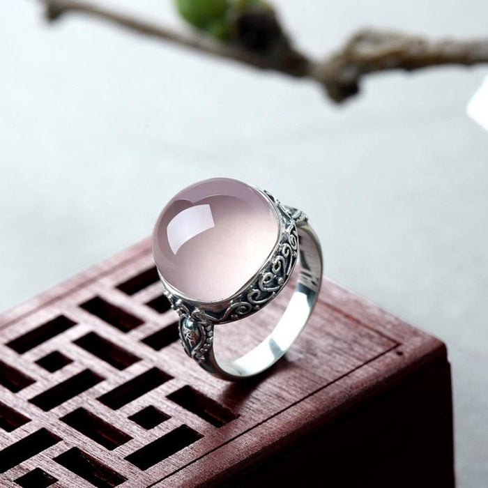 New Simple Fashion Hibiscus Stone Ring