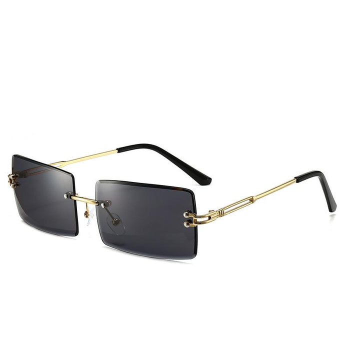 Frameless trimming Sunglasses square Sunglasses