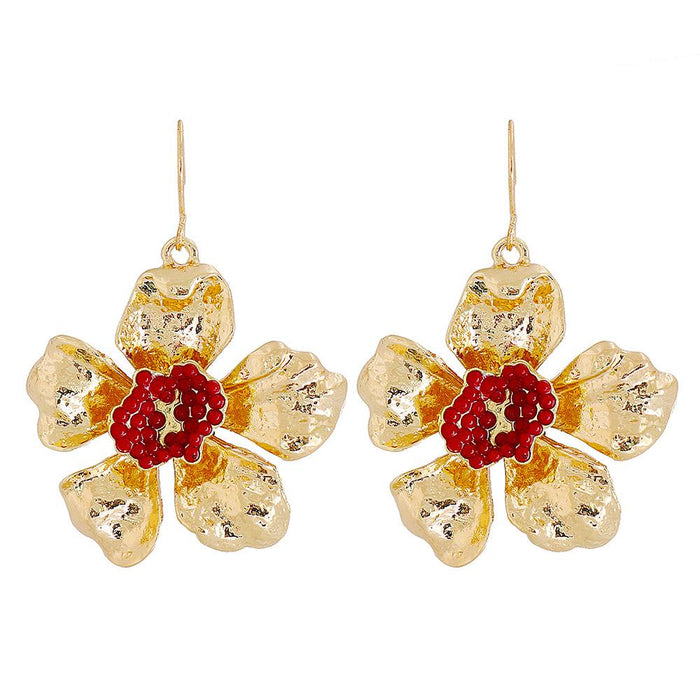 New Style Temperament Fashion Sweet Flower Earrings Earrings