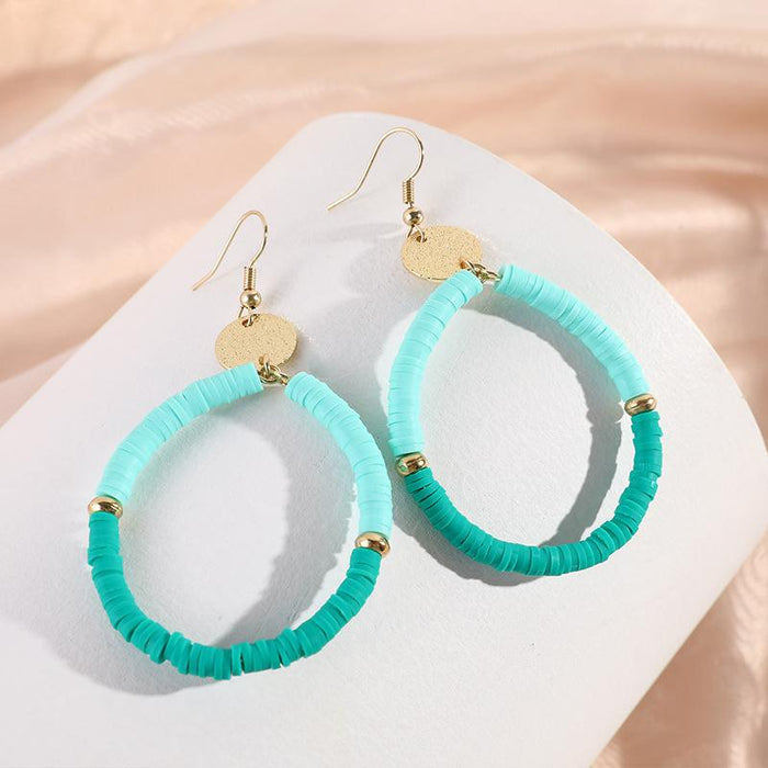 New Popular Personality Colored Soft Ceramic Earrings