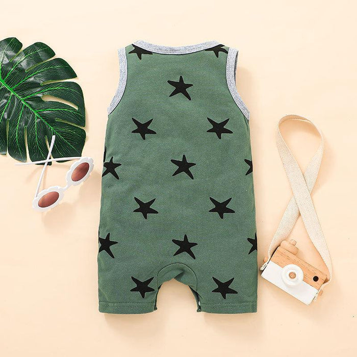 Summer Cartoon Star Romper For Baby