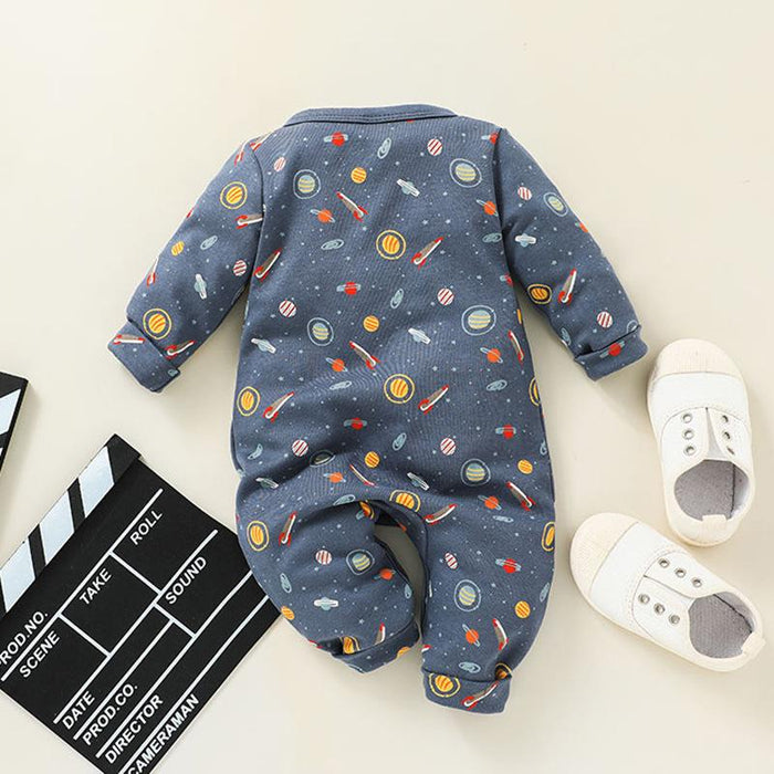 Newborn Baby Space Pattern Bodysuit