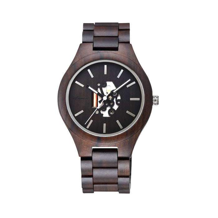 New Men's Hollow Wooden Watch Wooden Quartz Watch