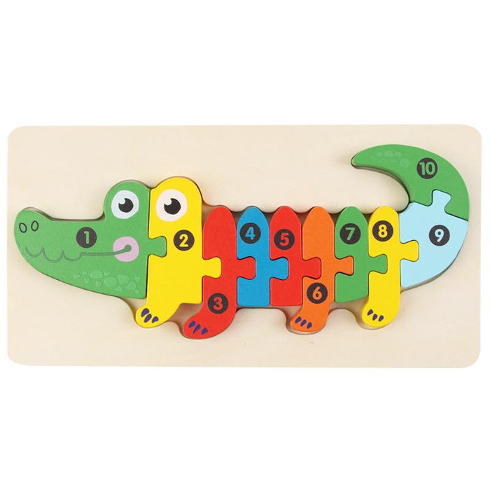 Wooden Early Childhood Education Three-dimensional Puzzle Building Block Toy