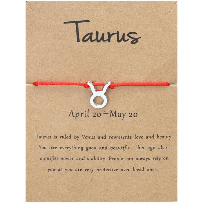 Twelve Constellations Bracelet Constellation Card Bracelet