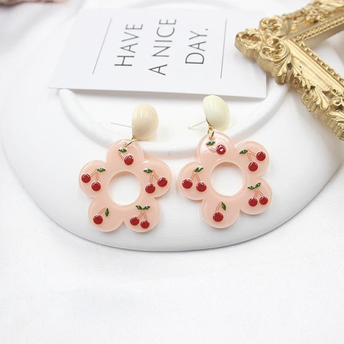 New Fresh and Cute Summer Cherry Earrings Women's Stud Earrings