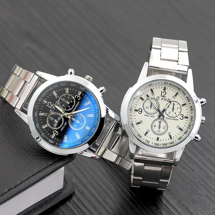 New Men Fashion Watch Casual Luxury Full Stainless Steel Quartz WristWatch