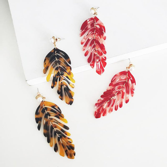 Female Jewelry Creative Personality Fashion Fishbone Earrings