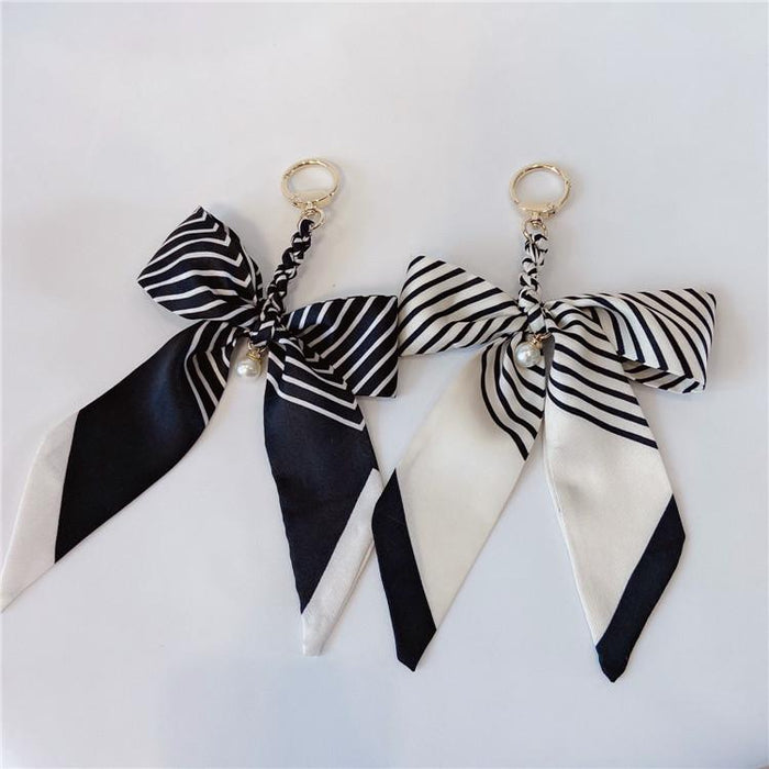 Bow Keychains Creative Tie Knot Car Key Ring Package Pendant