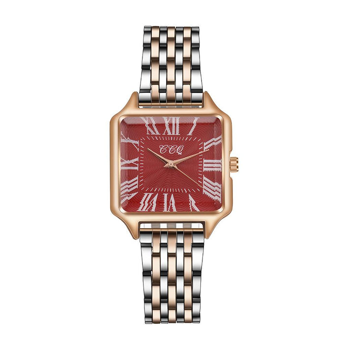 Fashionable and Versatile Square Roman Digital Quartz Watch Llz20793