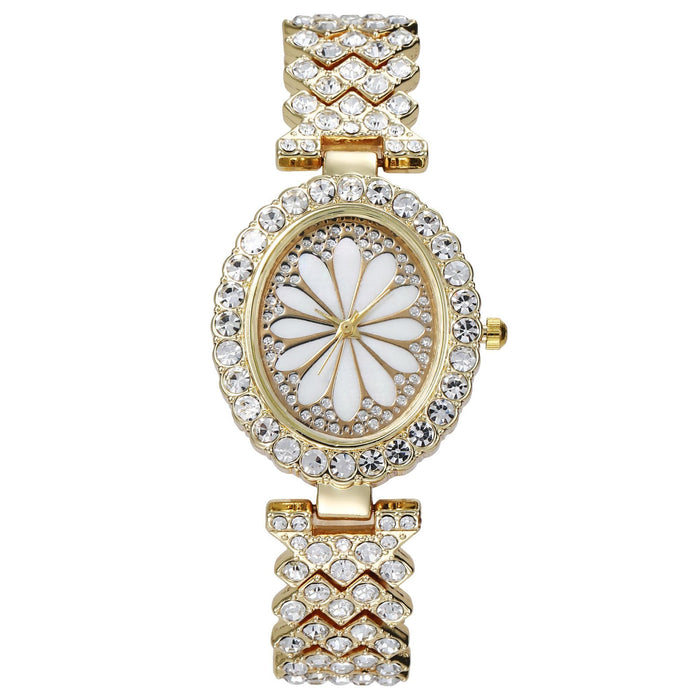 Women Watch Rhinestone Steel Quartz Fashion Wristwatch LLZ13885