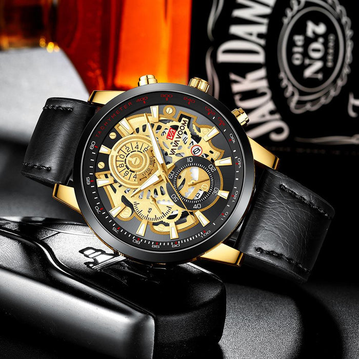 Business Men's Non-Automatic Mechanical Multi-Function Watch Sports Luminous Calendar Watch