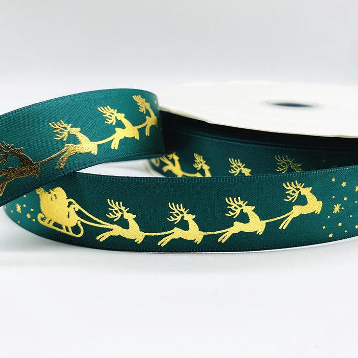 5yards 10mm 15mm 25mm Christmas Ribbon Printed