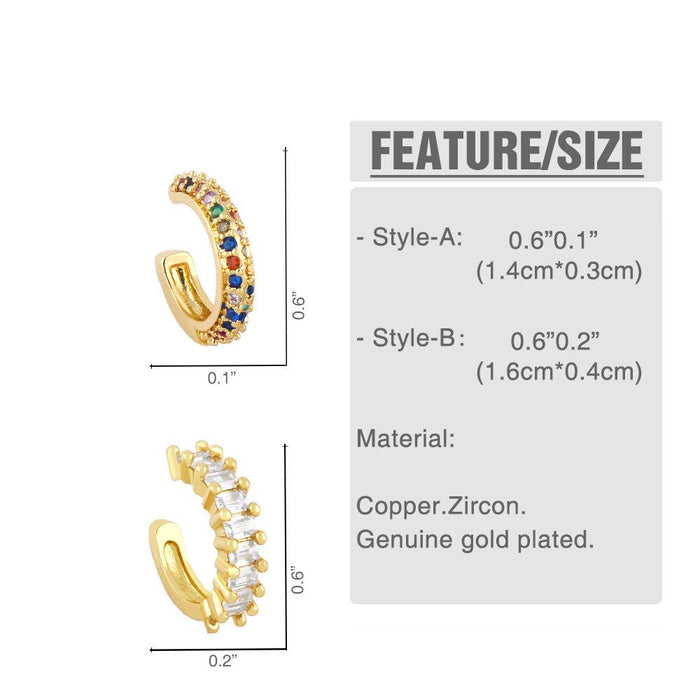 Advanced Sense Micro Inlaid Zircon Earbone Clip