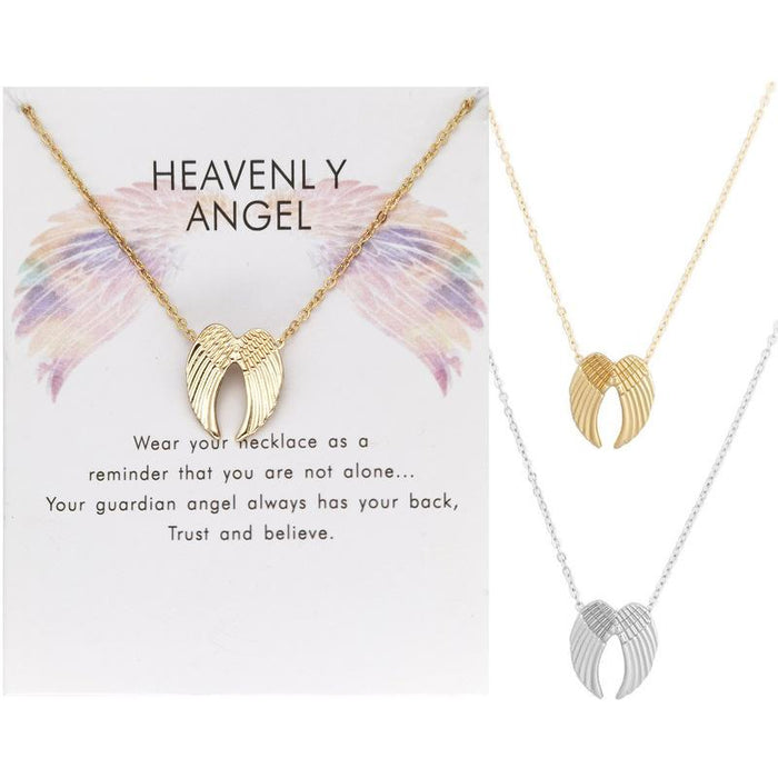 Angel Wings Necklace Angel Wings Card Necklace