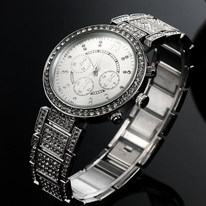 Luxury Watches Quartz Retro Women's Casual Clock Rhinestone Watch