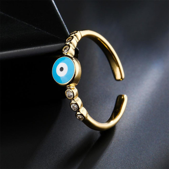 New Fashion Personality Gold Color Open Zircon Ring