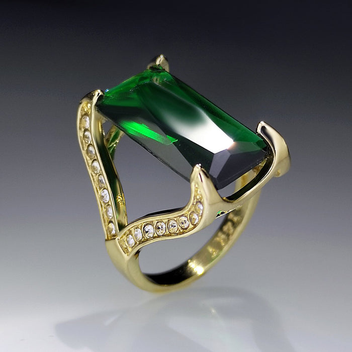 Creative Simple Fashion Grandmother Green Haoshi Ring