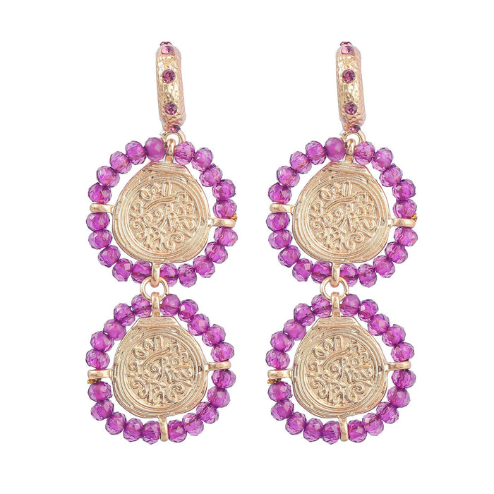 Multi Layer Woven Bohemian Women's Round Earrings