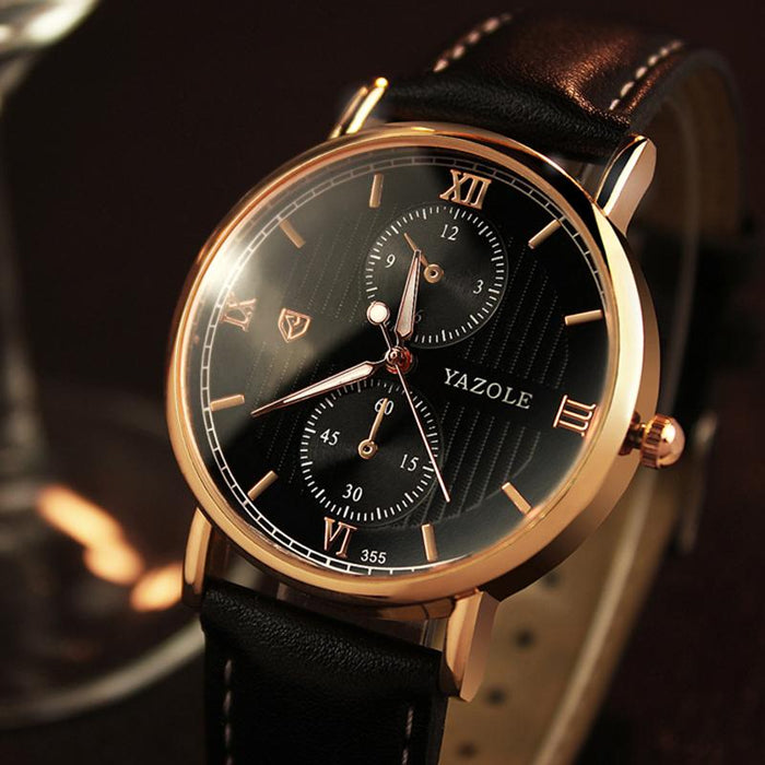 Man Sport Wrist Watch Roman Top Brand Luxury Yazole Luminous Waterproof Fashion Business Style Design