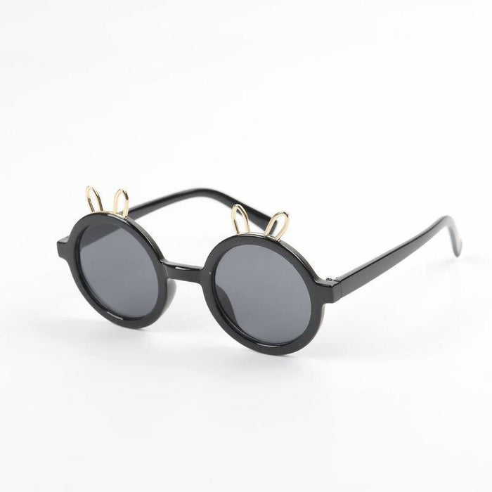 Children's Sunglasses lovely round frame rabbit ear glasses